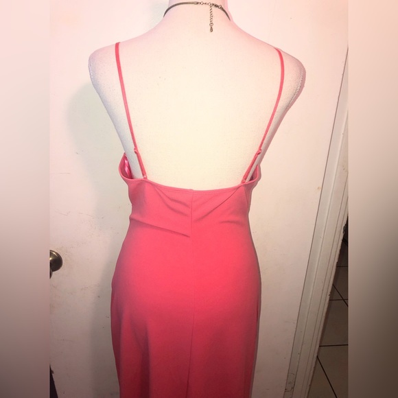 NWOT-Windsors Coral Sasha Formal High Slit Wrap Dress with V-Neckline, Size M - Picture 13 of 16